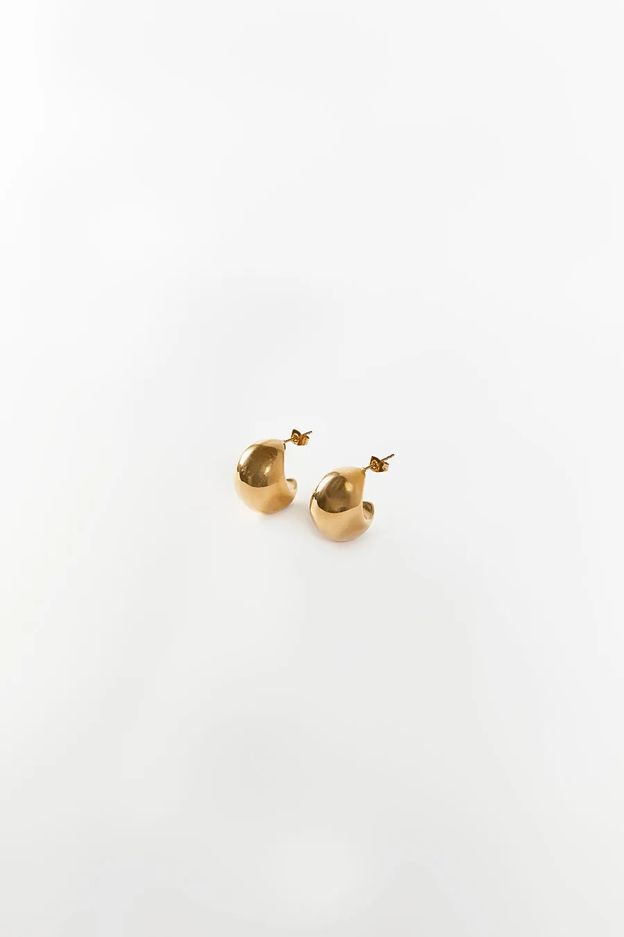 CENDRE BOBBI GOLD HOOP EARRINGS sold by Dissh