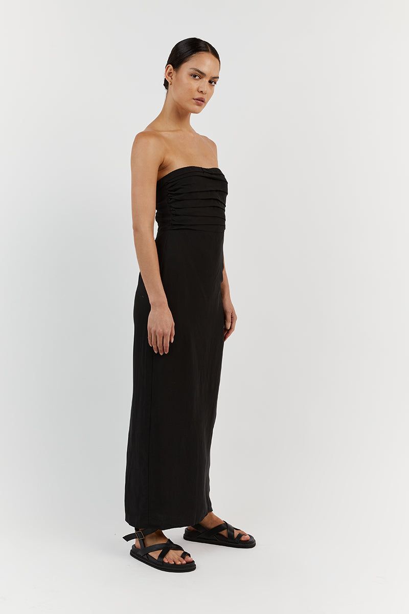 SHELBY BLACK MIDI DRESS sold by Dissh product image thumbnail 3