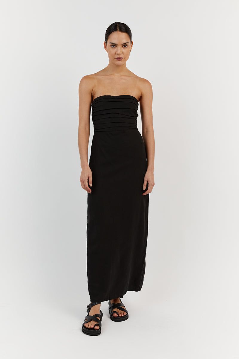 SHELBY BLACK MIDI DRESS sold by Dissh product image thumbnail 2