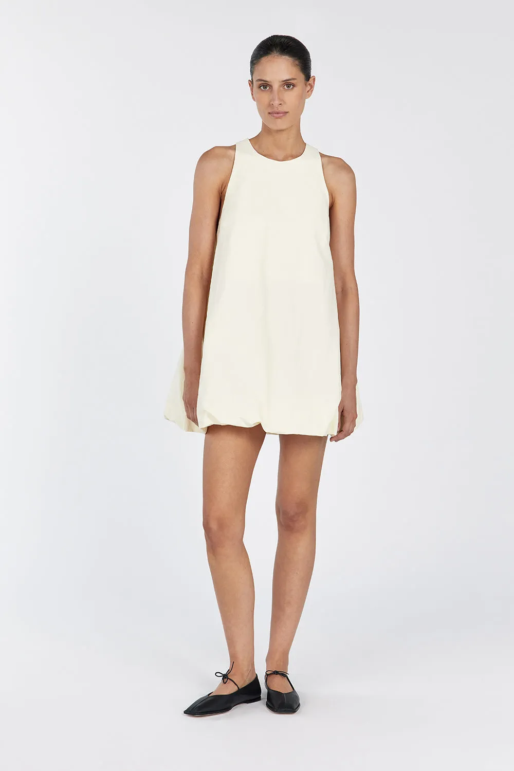 RENEE BUTTER HIGH NECK MINI DRESS sold by Dissh