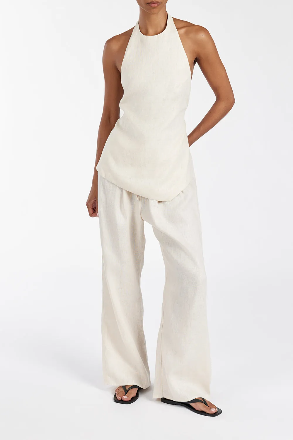 NALA CREAM ELASTIC WAIST PANT sold by Dissh product image thumbnail 2