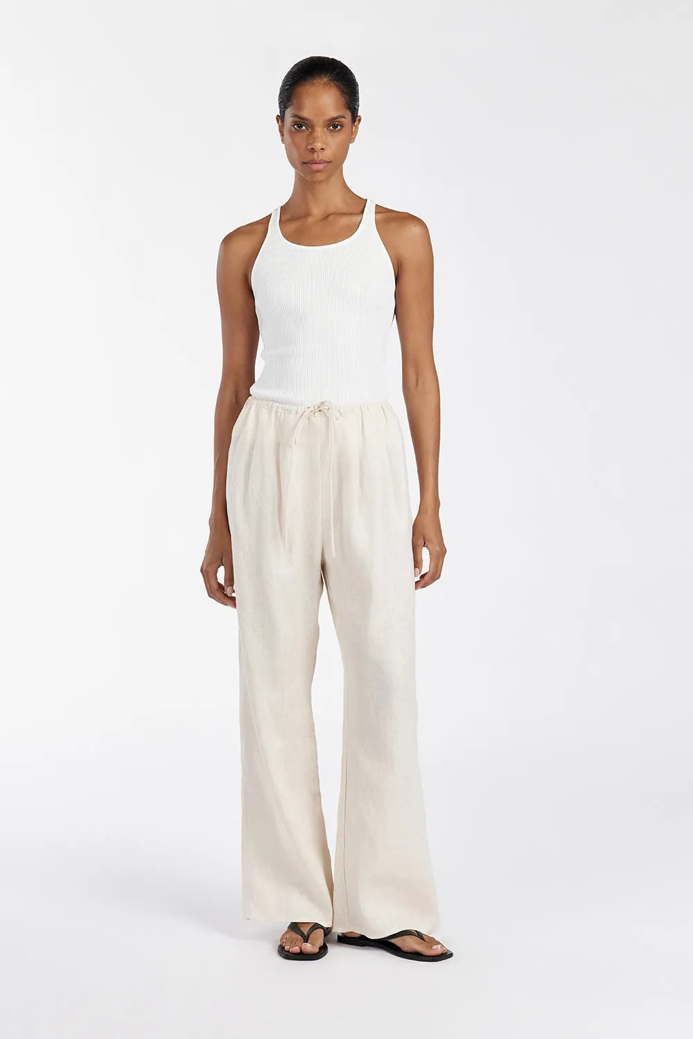 NALA CREAM ELASTIC WAIST PANT sold by Dissh product image thumbnail 5