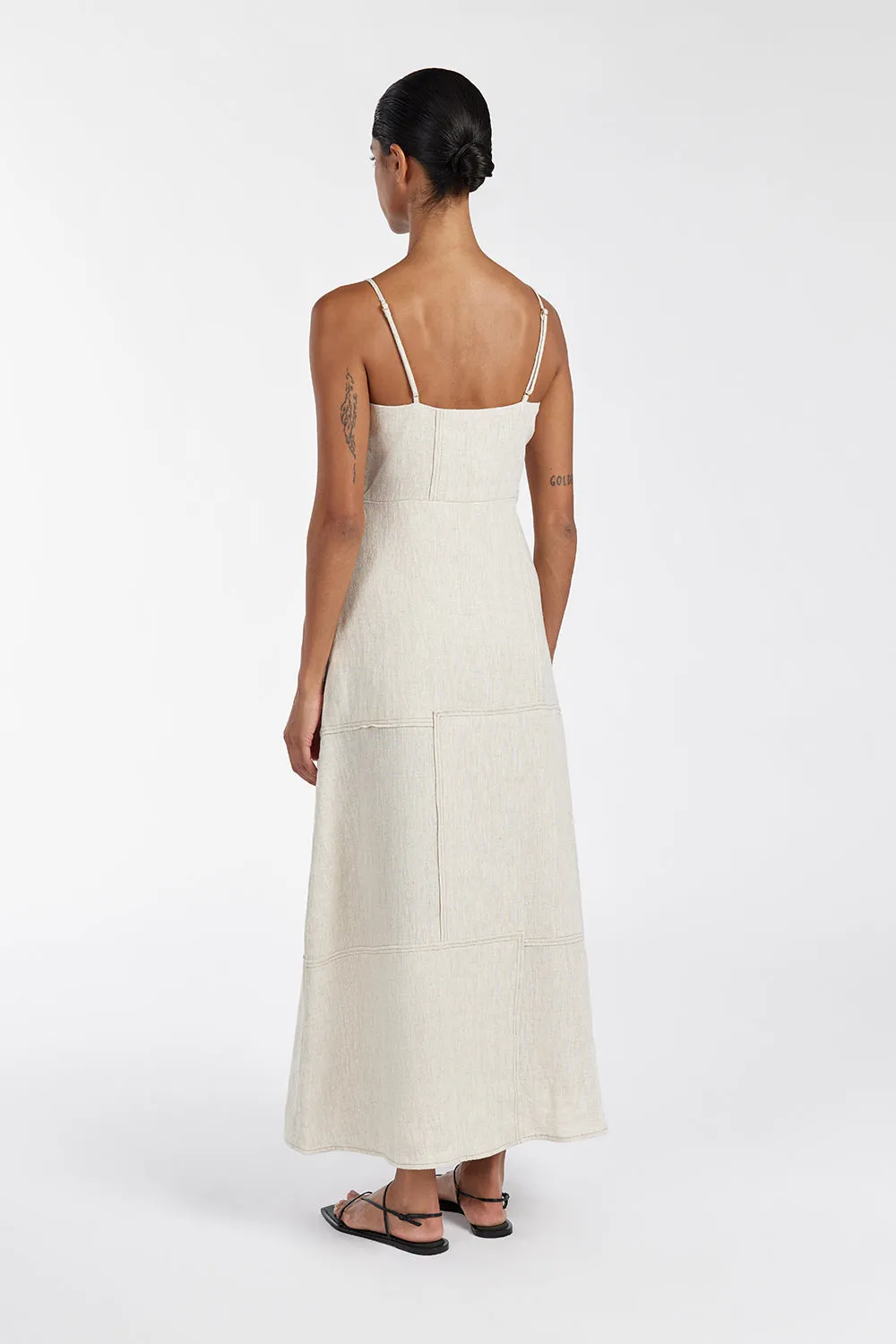 CATIE NATURAL PATCHWORK MIDI DRESS sold by Dissh product image thumbnail 4
