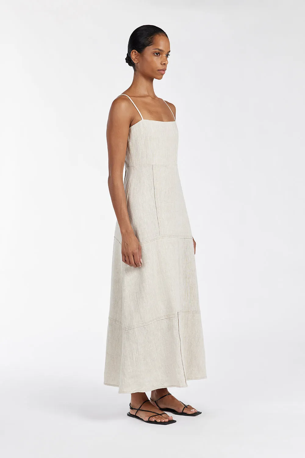 CATIE NATURAL PATCHWORK MIDI DRESS sold by Dissh product image thumbnail 3