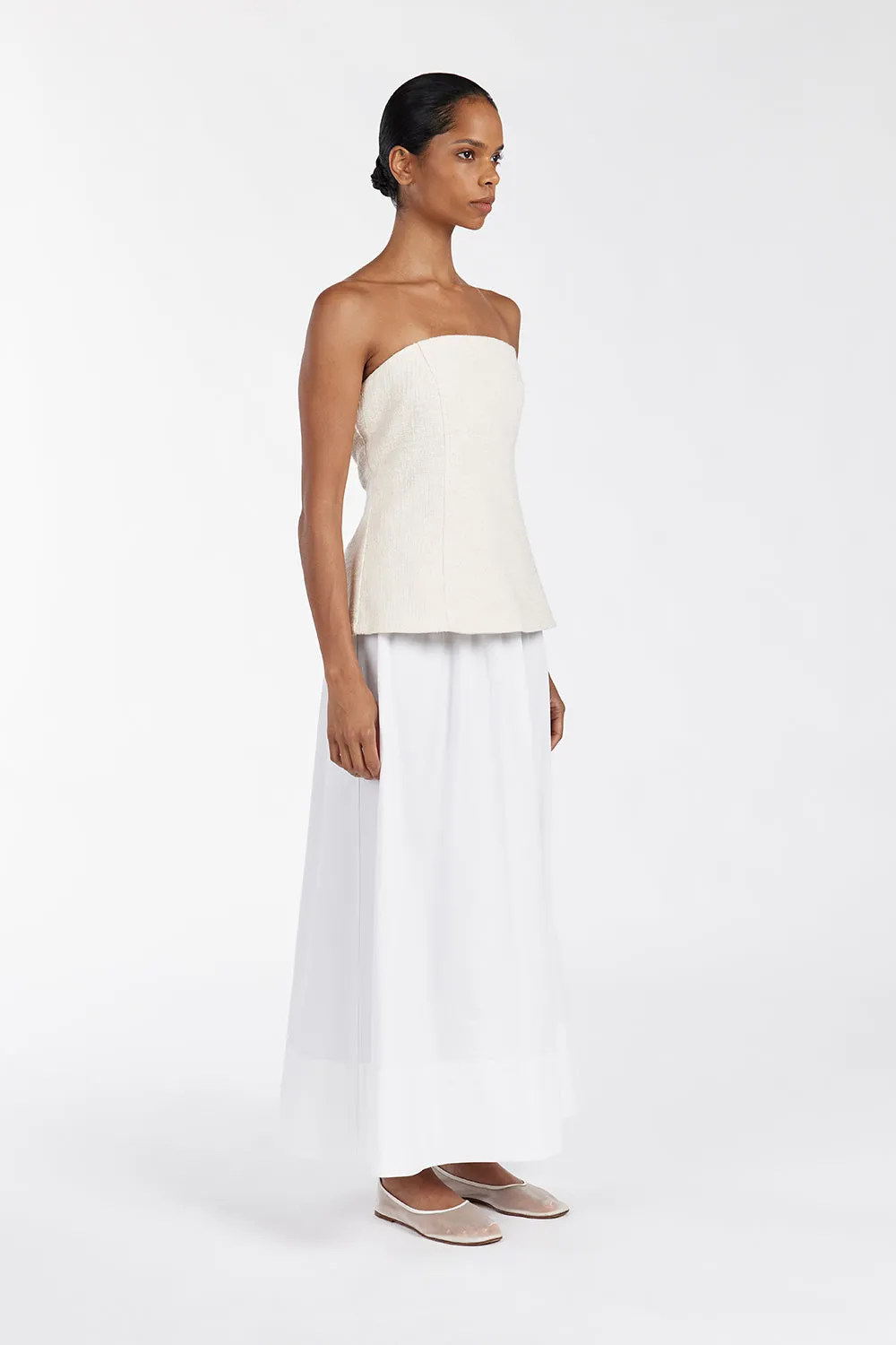 KIRSTY WHITE POPLIN CIRCLE SKIRT sold by Dissh product image thumbnail 3