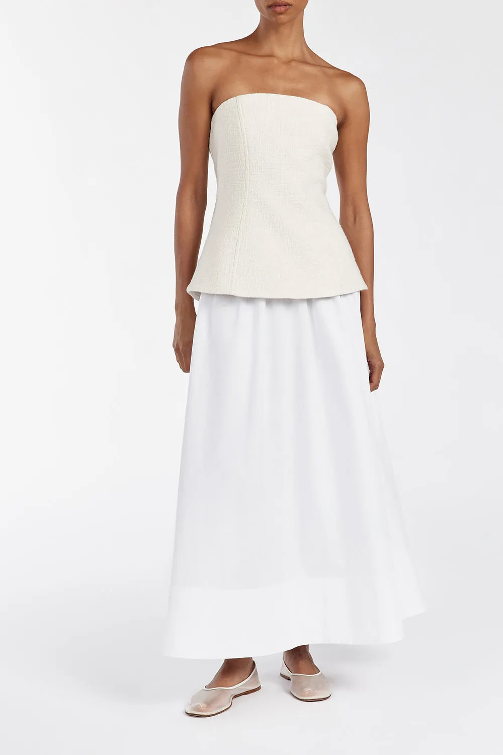 KIRSTY WHITE POPLIN CIRCLE SKIRT sold by Dissh product image thumbnail 2