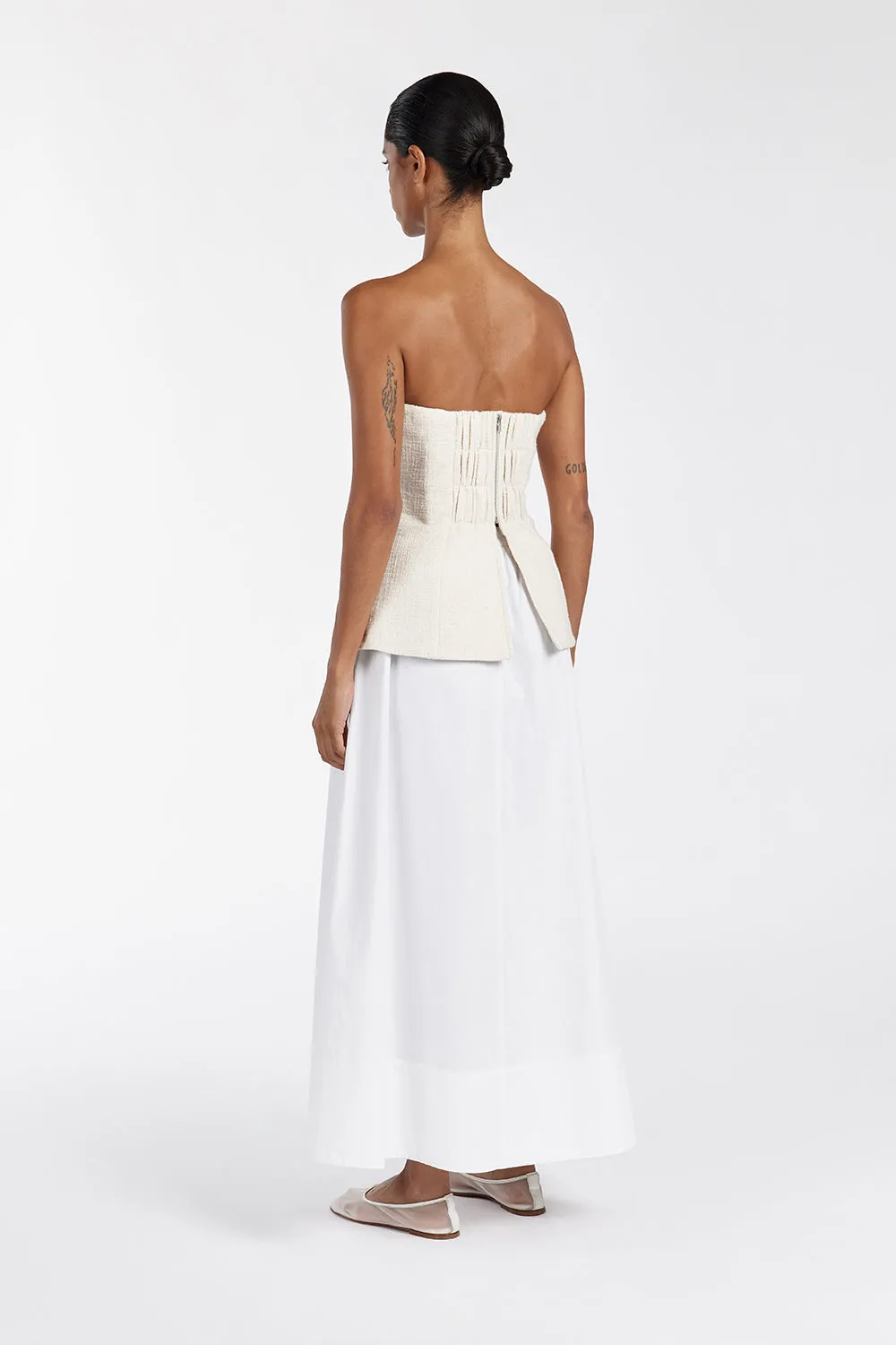 KIRSTY WHITE POPLIN CIRCLE SKIRT sold by Dissh product image thumbnail 4