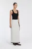 MEGAN CREAM/BLACK WRAP SKIRT sold by Dissh