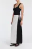 MEGAN CREAM/BLACK WRAP SKIRT sold by Dissh