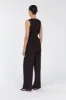 SYLVIA BITTER CHOC LONGLINE VEST sold by Dissh