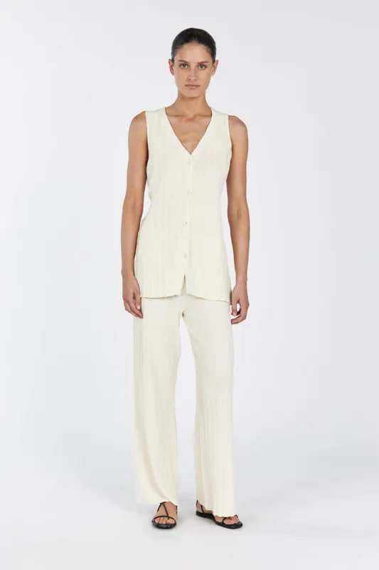 SYLVIA CREAM KNIT PANT sold by Dissh