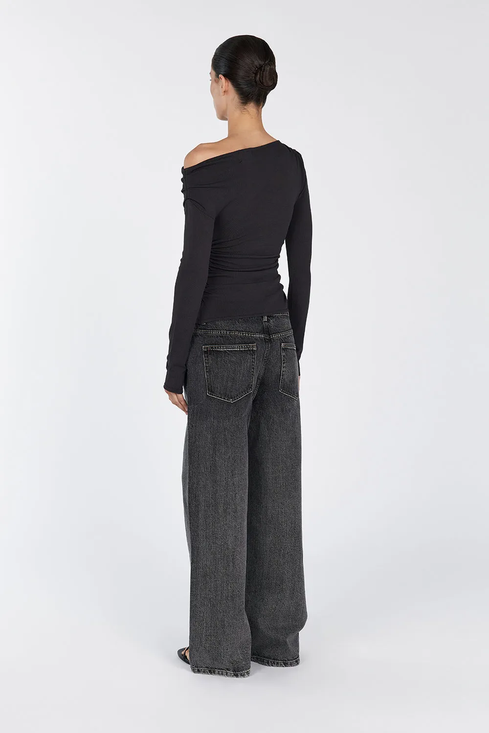 ENZO BITTER CHOC LONG SLEEVE TOP sold by Dissh product image thumbnail 4