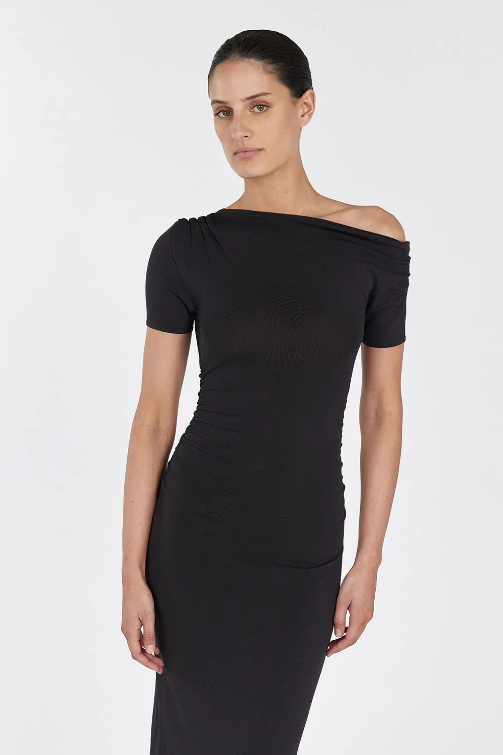ENZO BITTER CHOC MIDI DRESS sold by Dissh product image thumbnail 2