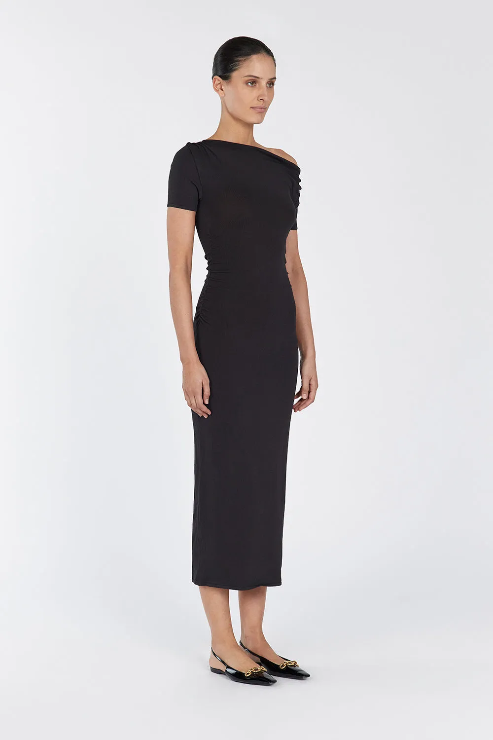 ENZO BITTER CHOC MIDI DRESS sold by Dissh product image thumbnail 3