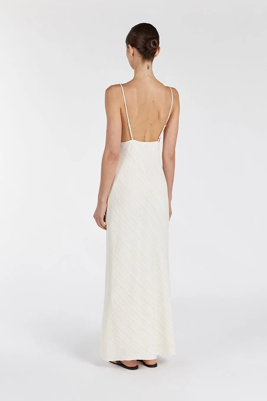 LOZ CREAM SLIP MIDI DRESS sold by Dissh product image thumbnail 4