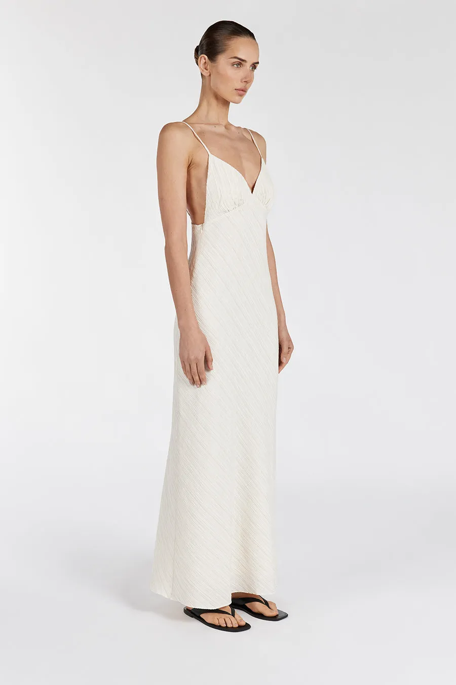 LOZ CREAM SLIP MIDI DRESS sold by Dissh product image thumbnail 3