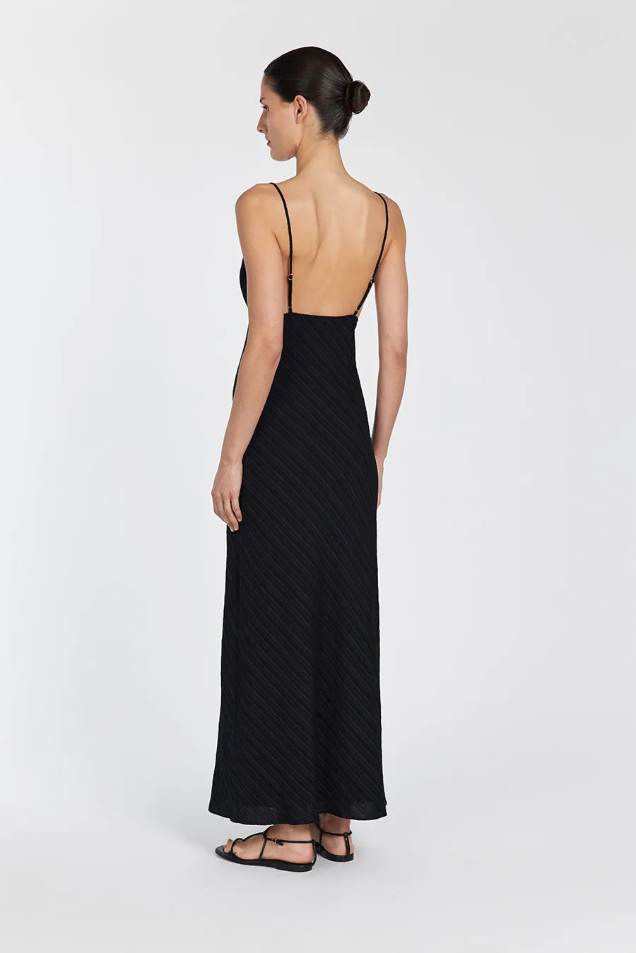 LOZ BLACK SLIP MIDI DRESS sold by Dissh product image thumbnail 4