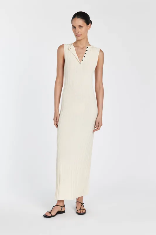 SYLVIA CREAM SLEEVELESS MAXI DRESS sold by Dissh