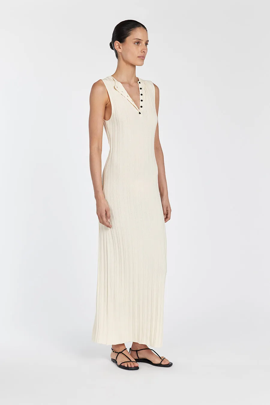 SYLVIA CREAM SLEEVELESS MAXI DRESS sold by Dissh product image thumbnail 3
