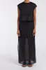 KAI BLACK RAMIE MIDI SKIRT sold by Dissh