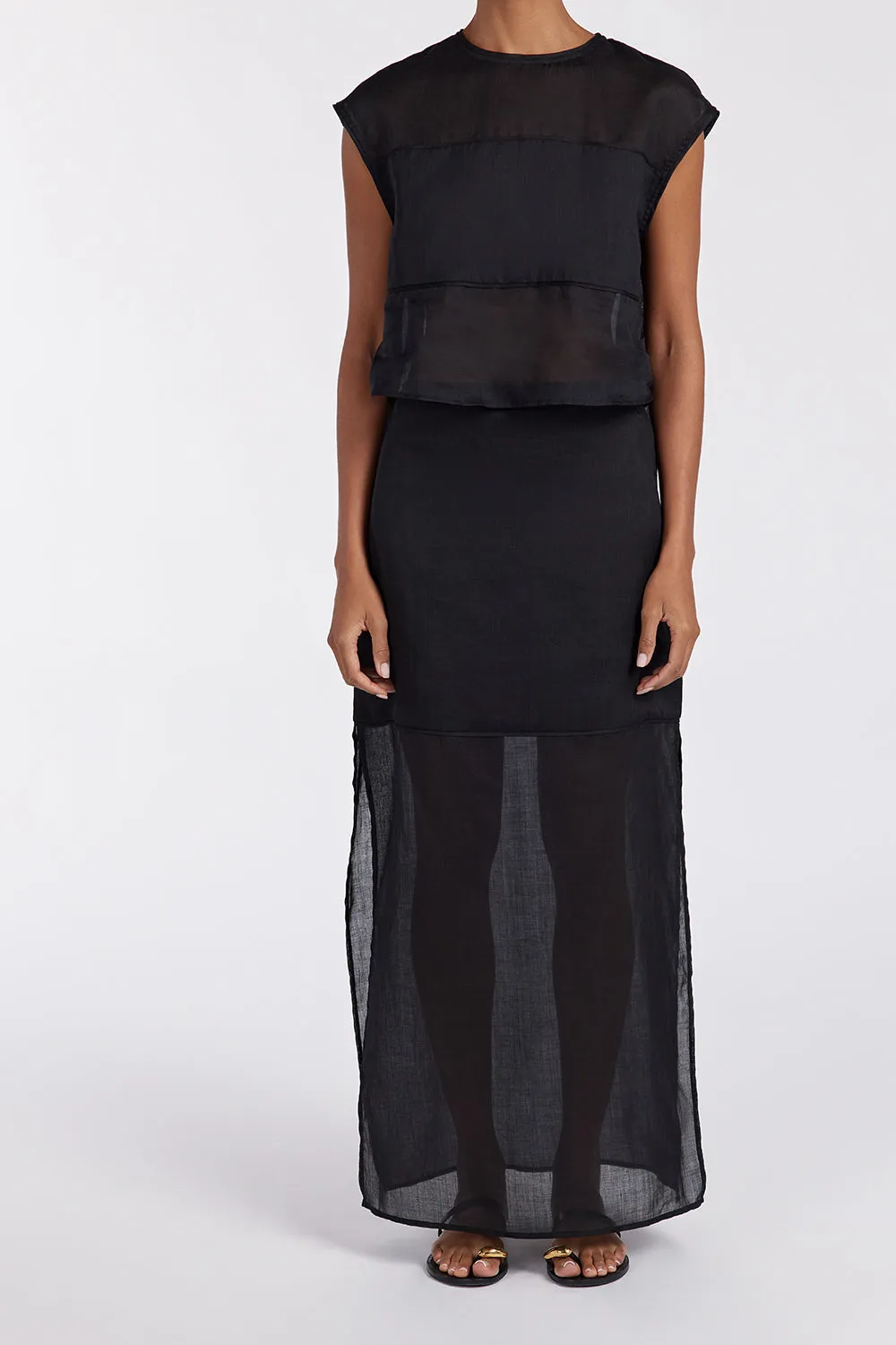 KAI BLACK RAMIE MIDI SKIRT sold by Dissh product image thumbnail 2