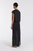 KAI BLACK RAMIE MIDI SKIRT sold by Dissh