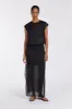 KAI BLACK RAMIE MIDI SKIRT sold by Dissh