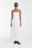 REECE WHITE LINEN MIDI DRESS sold by Dissh