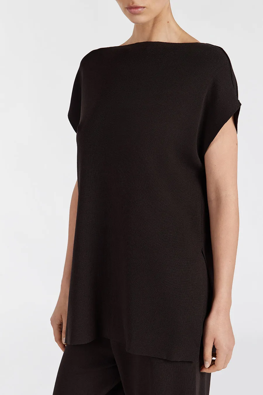 MABLE BITTER CHOC LONGLINE KNIT TOP sold by Dissh product image thumbnail 5