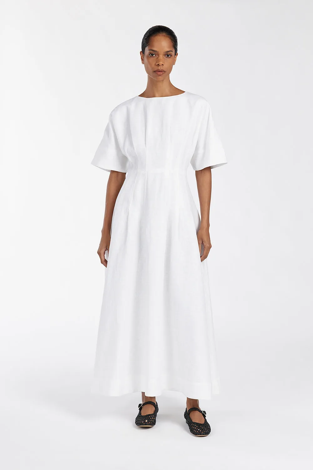 RAF OFF WHITE BOATNECK MIDI DRESS sold by Dissh
