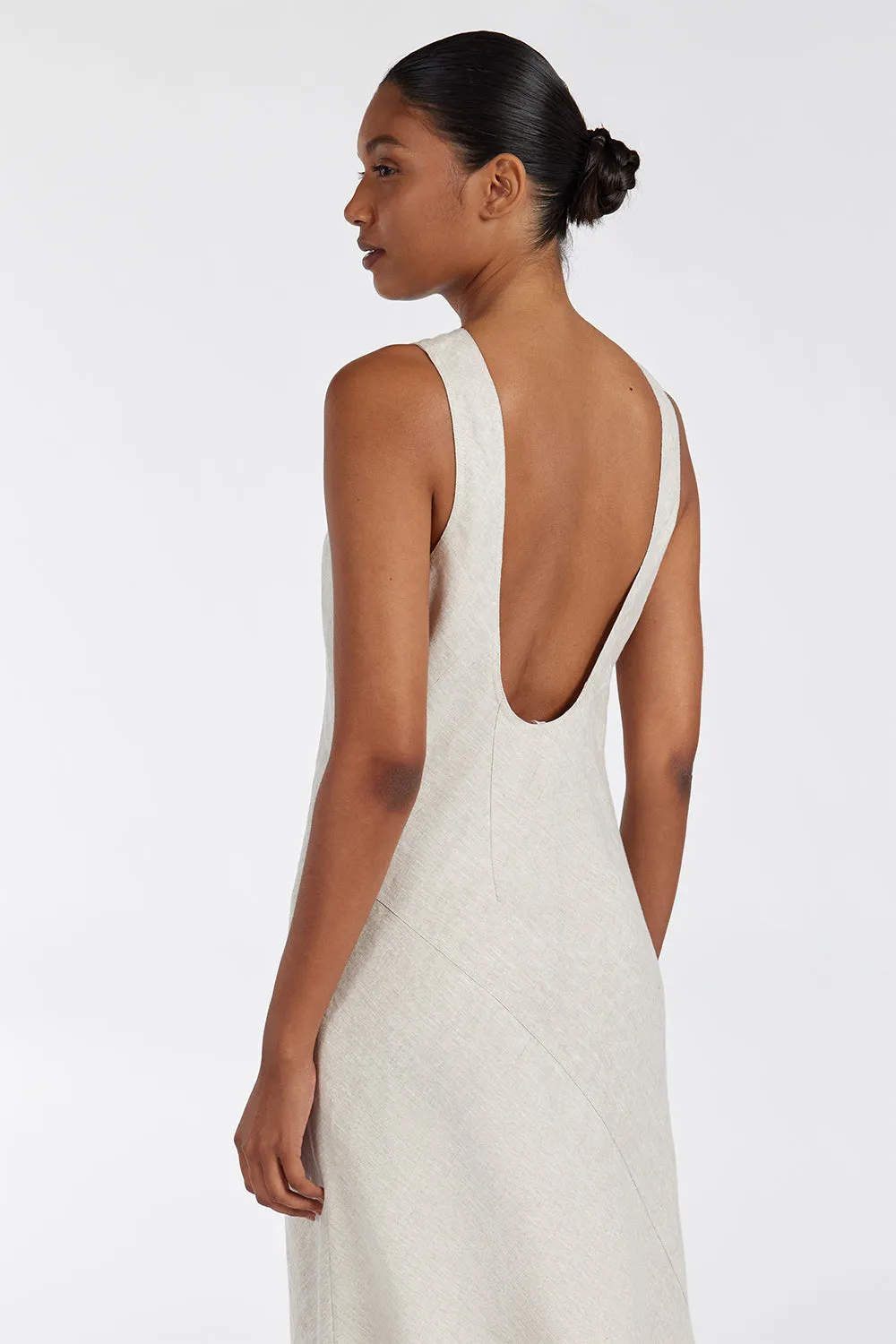 LYRA NATURAL LINEN MIDI DRESS - PRE ORDER sold by Dissh product image thumbnail 2