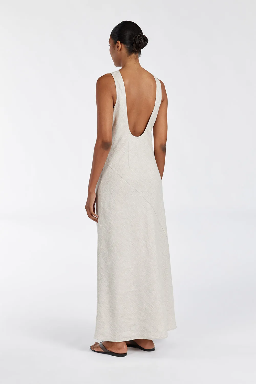 LYRA NATURAL LINEN MIDI DRESS - PRE ORDER sold by Dissh product image thumbnail 4