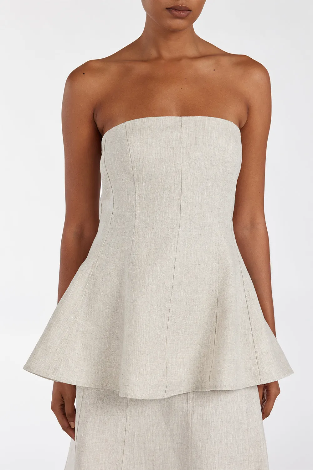 MONIQUE NATURAL LINEN TUNIC TOP sold by Dissh product image thumbnail 5