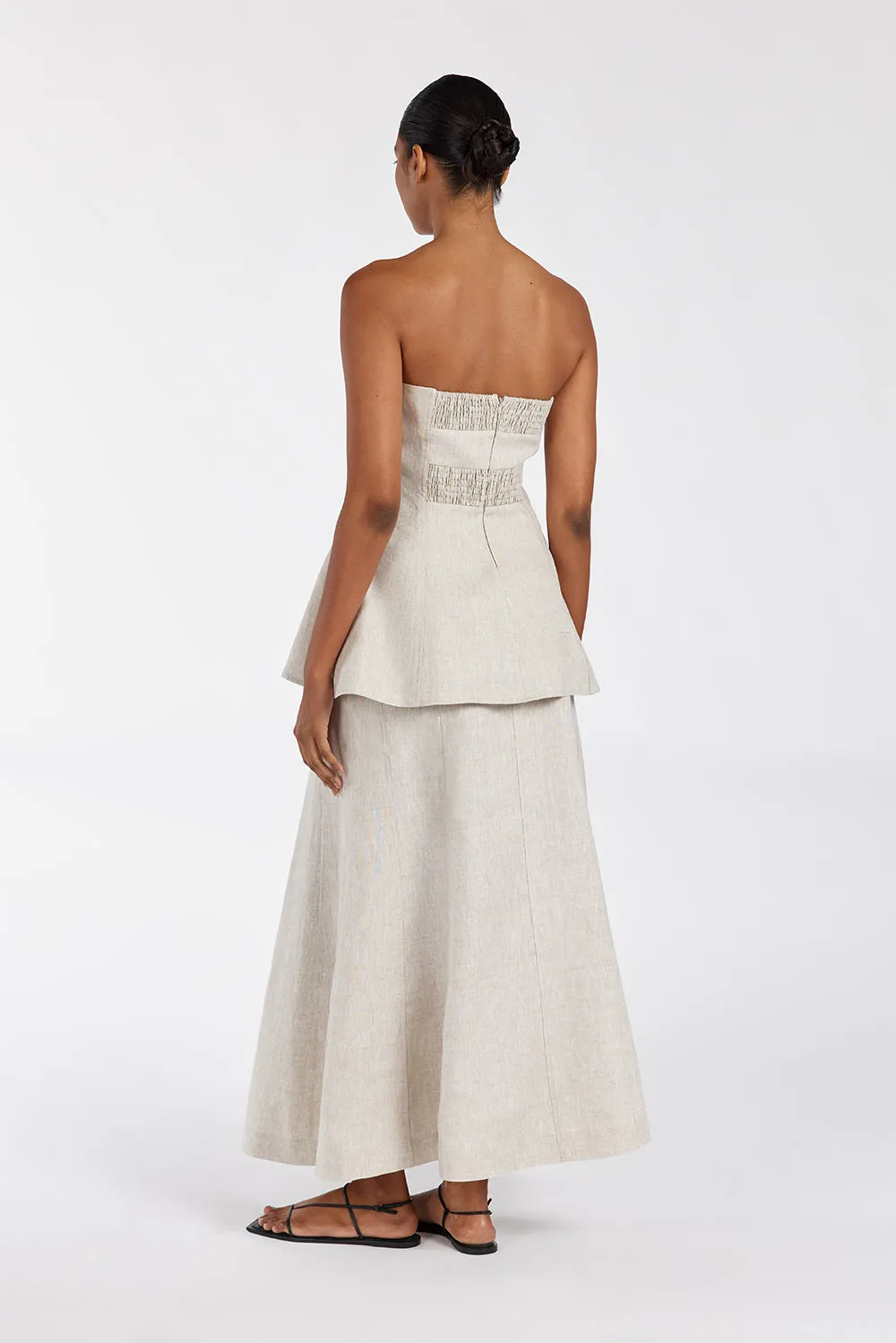 MONIQUE NATURAL LINEN SKIRT sold by Dissh product image thumbnail 3