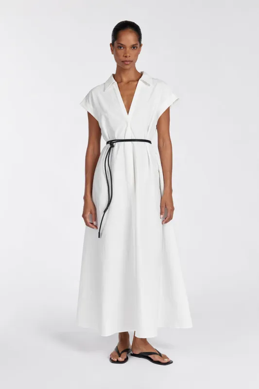 KAYLYN WHITE SHIRT DRESS sold by Dissh