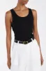 LEE BLACK KNIT TANK sold by Dissh