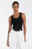 LEE BLACK KNIT TANK sold by Dissh