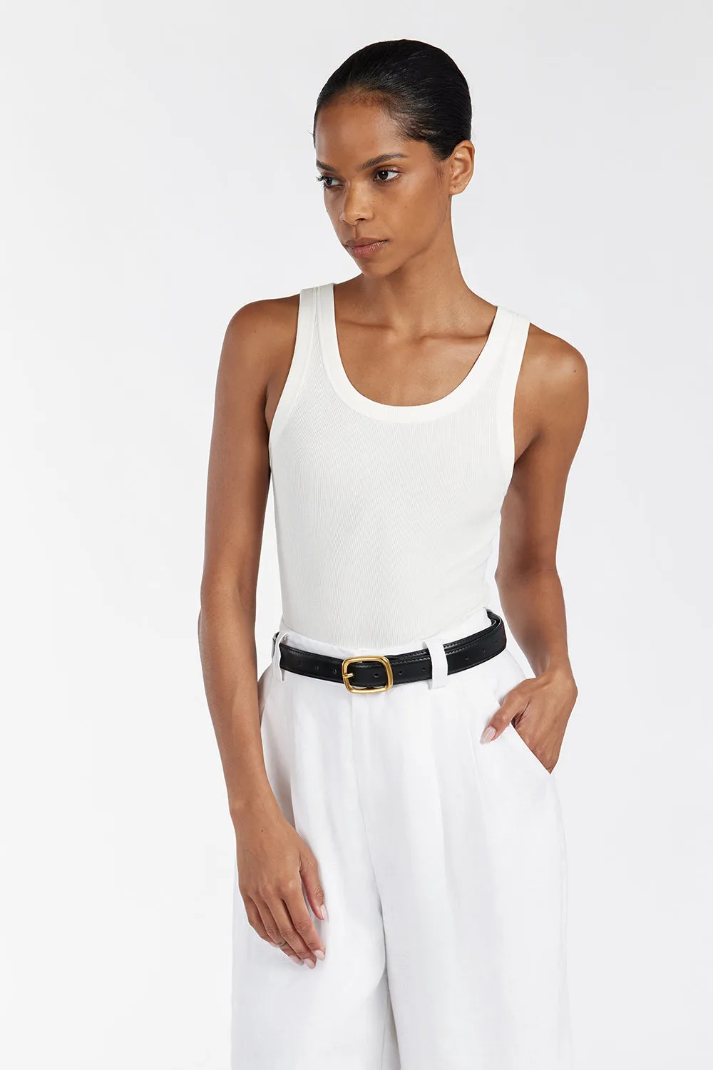 LEE OFF WHITE KNIT TANK sold by Dissh product image thumbnail 5