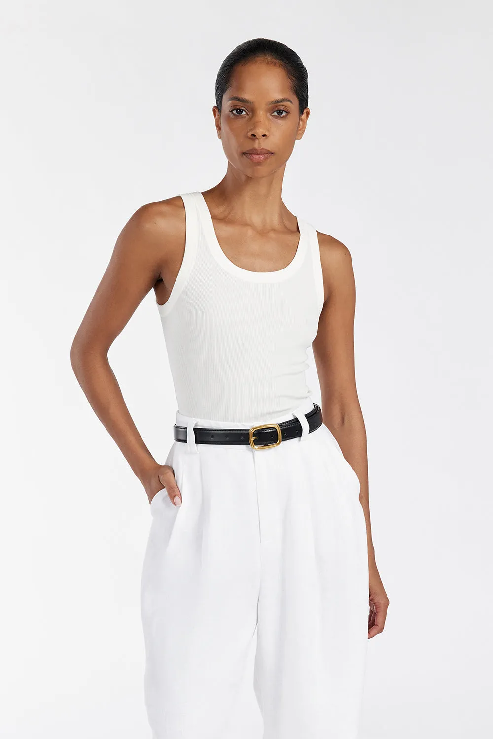 LEE OFF WHITE KNIT TANK sold by Dissh product image thumbnail 2