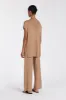 MABLE TAN LONGLINE KNIT TOP sold by Dissh
