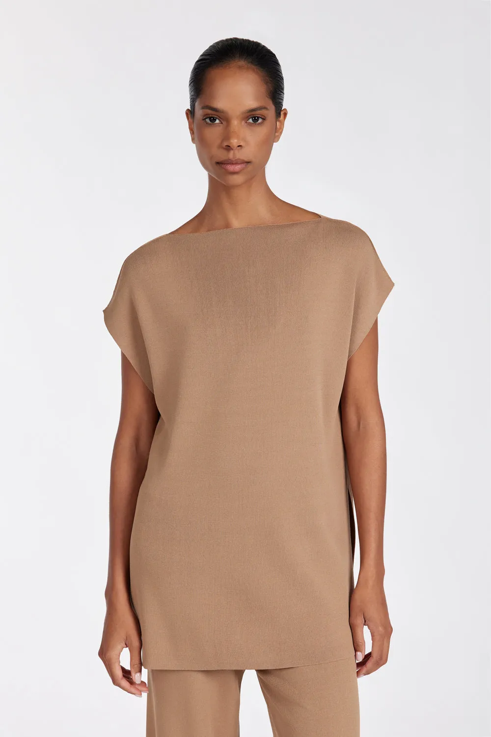 MABLE TAN LONGLINE KNIT TOP sold by Dissh product image thumbnail 3