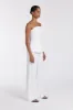ZAHARA WHITE LINEN FRINGED PANT sold by Dissh