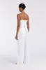 ZAHARA WHITE LINEN FRINGED PANT sold by Dissh