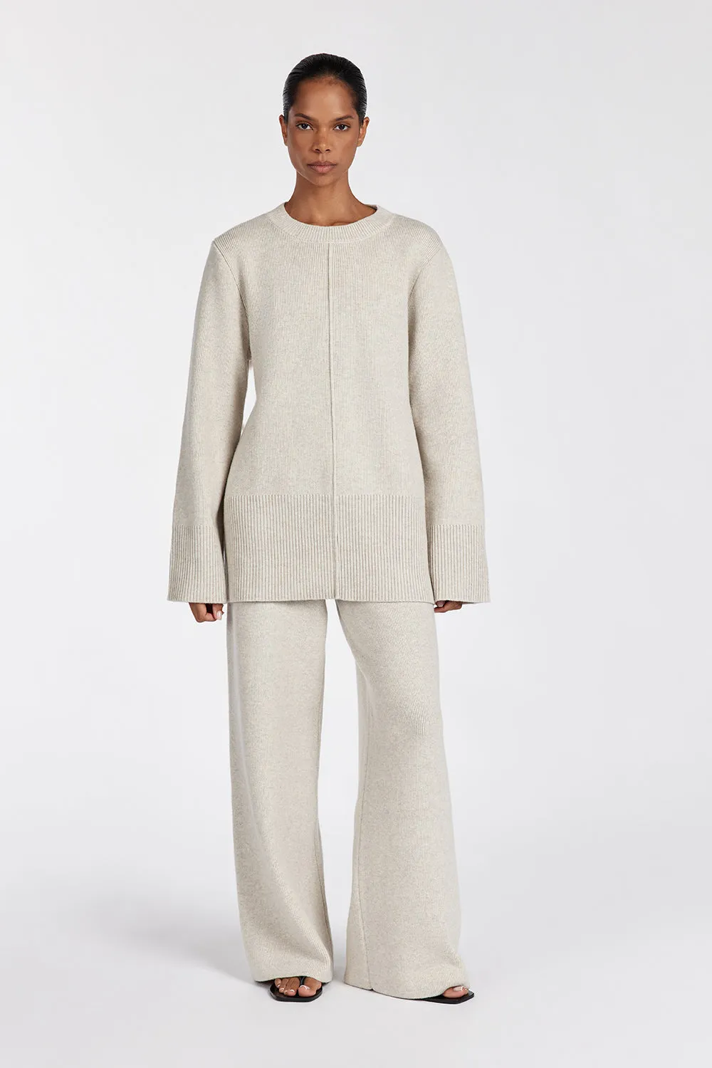 CLEMENCE OAT MARLE KNIT PANT sold by Dissh