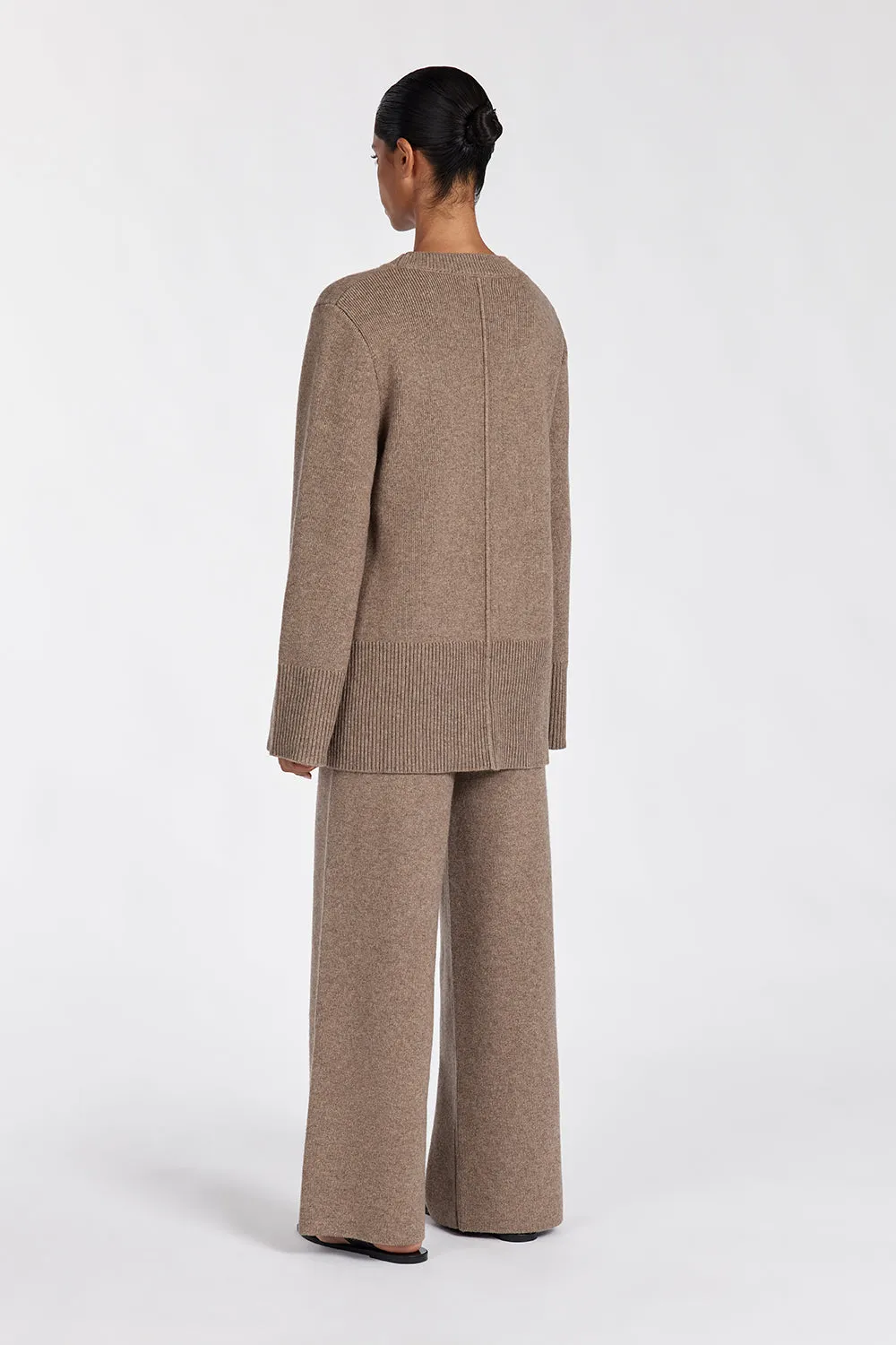 CLEMENCE CHOC MARLE KNIT PANT sold by Dissh product image thumbnail 5