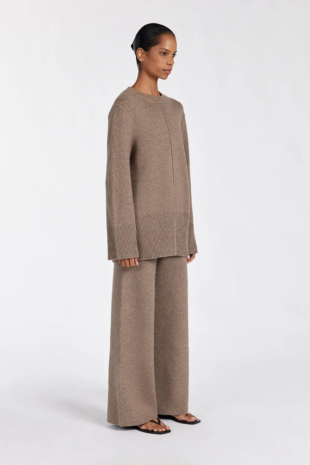 CLEMENCE CHOC MARLE KNIT PANT sold by Dissh product image thumbnail 4