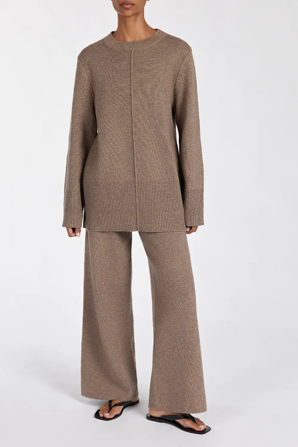 CLEMENCE CHOC MARLE KNIT PANT sold by Dissh product image thumbnail 3