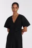 ZAHARA BLACK FRINGING MIDI DRESS sold by Dissh