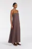JEM CHOC LINEN MAXI DRESS sold by Dissh