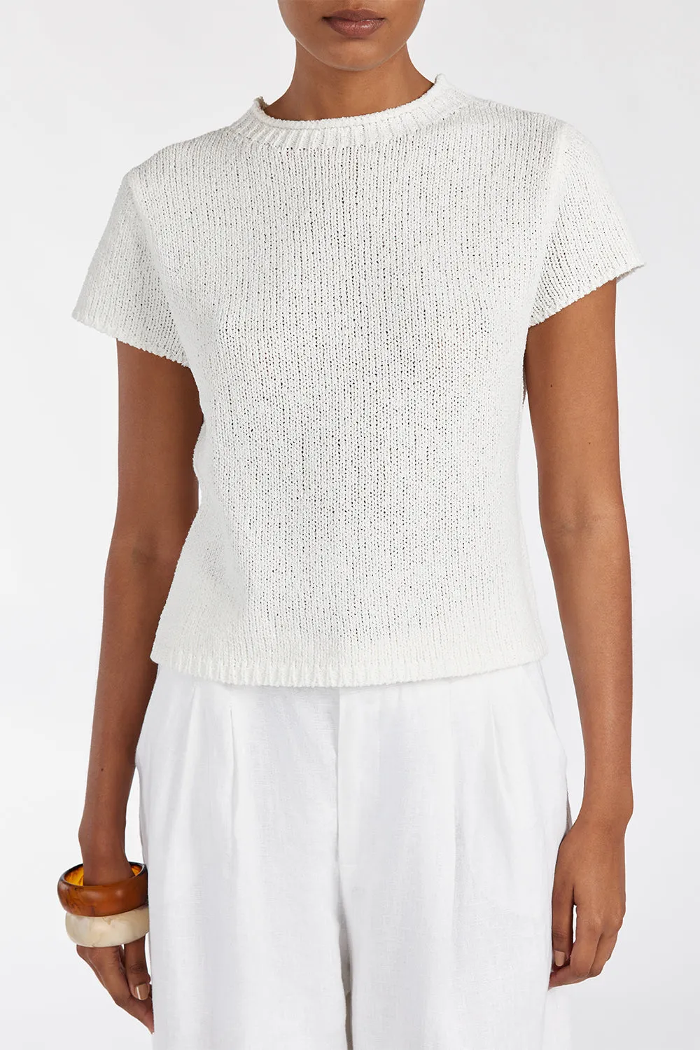 LEO OFF WHITE KNIT TOP sold by Dissh product image thumbnail 5